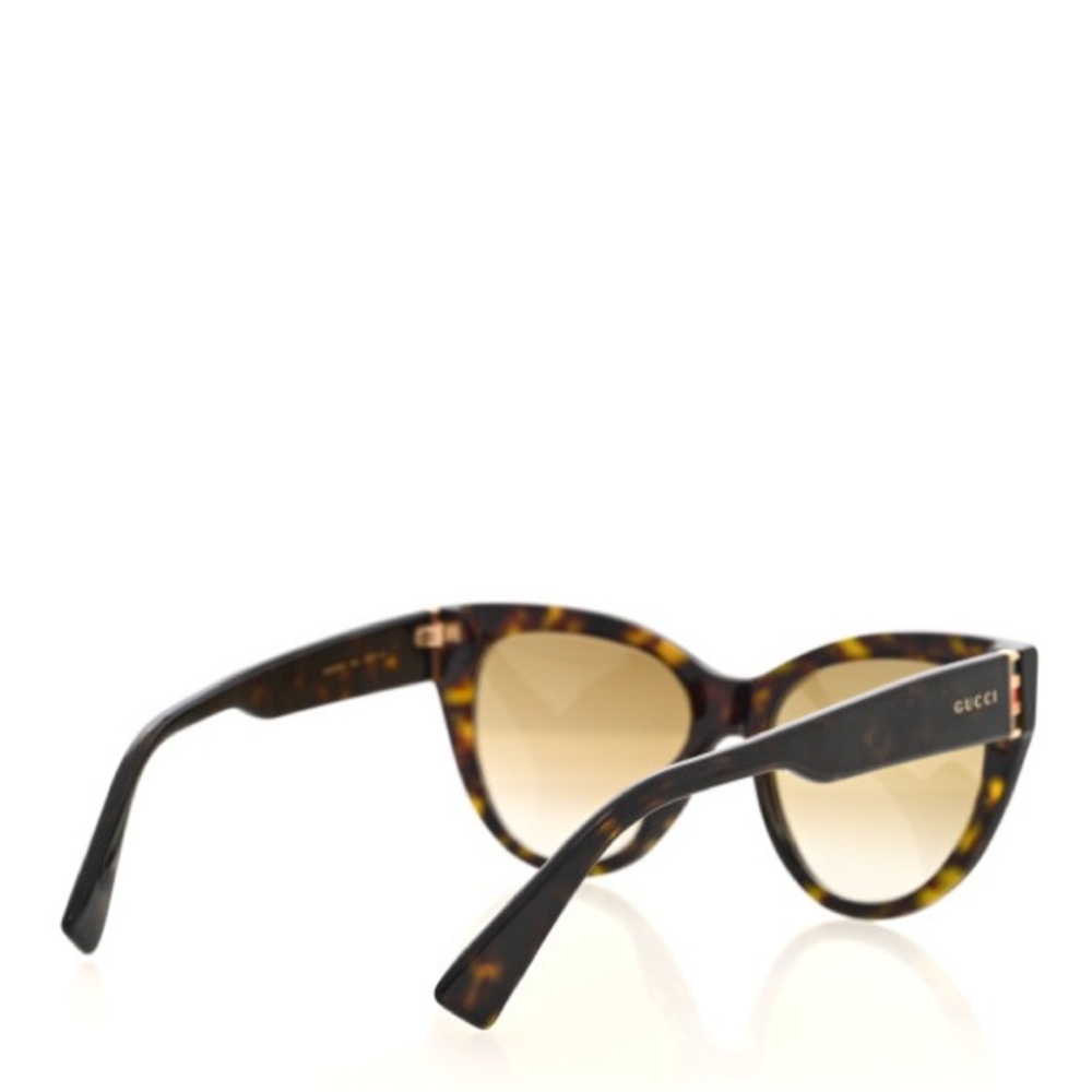 Authentic NEW Gucci Cat Sunglasses Havana Frame w/Red Gradient Lens GG0460S 004 - Picture 8 of 10